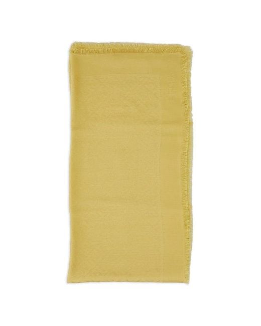 Fendi Yellow Ff Pattern Scarf
