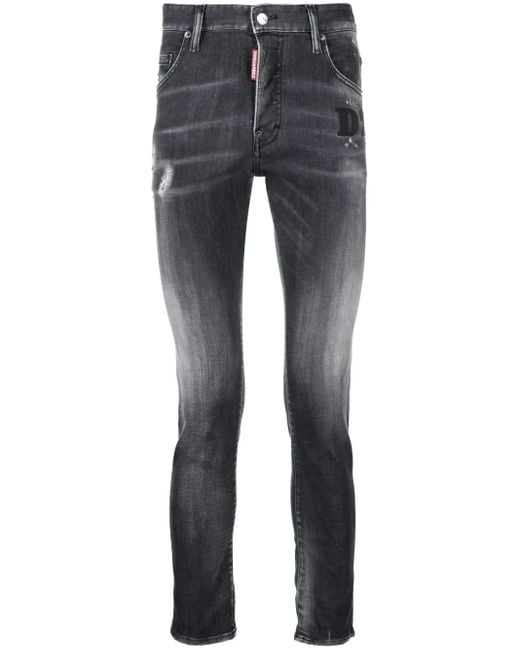 DSquared² Blue Faded Slim Leg Jeans for men