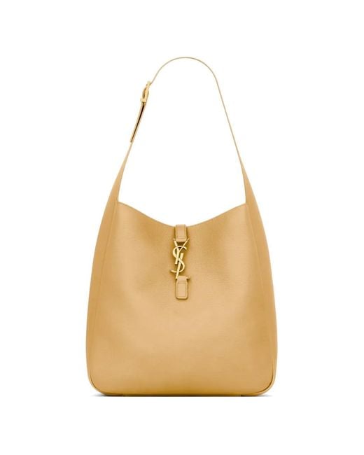 Saint Laurent White Le 5 À 7 Buckle-Monogram Shoulder Bag