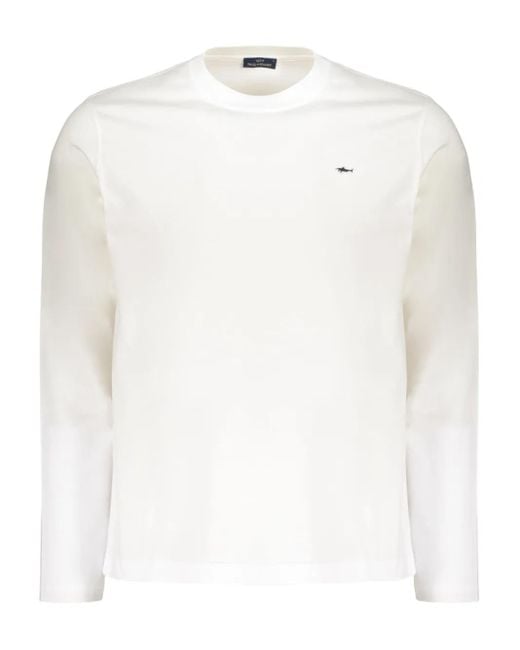 Paul & Shark White Long-Sleeve Logo T-Shirt for men