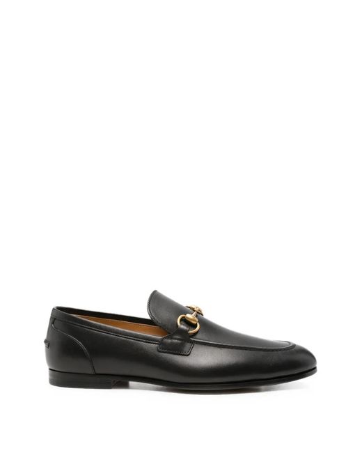 Gucci Black Jordaan Horsebit Loafers for men