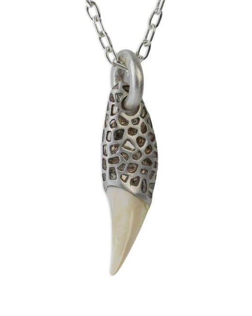 Parts Of 4 Metallic Bear Tooth Ghost Hybrid Pavé Necklace