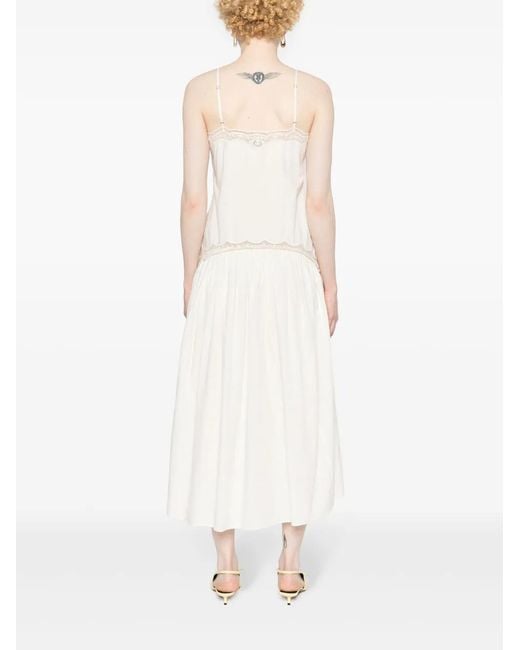 Twinset White Floral-Embroidered Dress