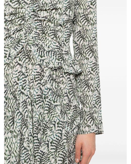 Isabel Marant Mini-jurk Met Abstracte Print in het Gray