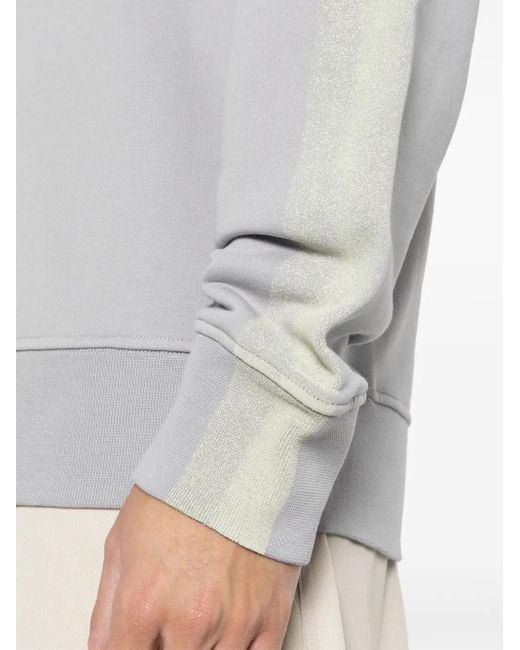 Stone Island Gray Stripes Five-Print Sweatshirt for men