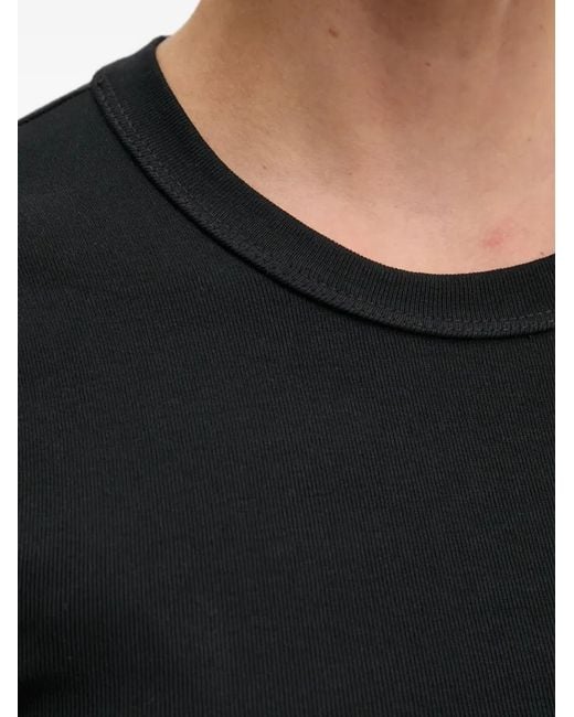 A.L.C. Black Ribbed Long-Sleeve T-Shirt