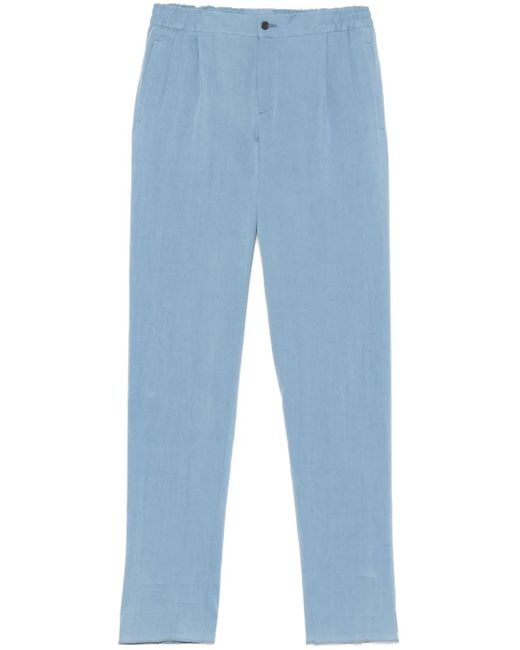 Kiton Blue Drawstring Trousers for men