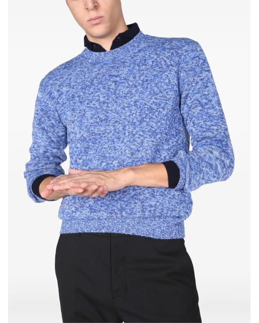 Ballantyne Blue Speckled Wool Sweater for men