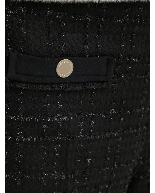Morgan Black Tweed Pocket Shorts
