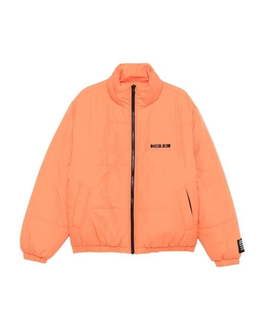 Ksubi Orange Doudoune À Logo Imprimé for men