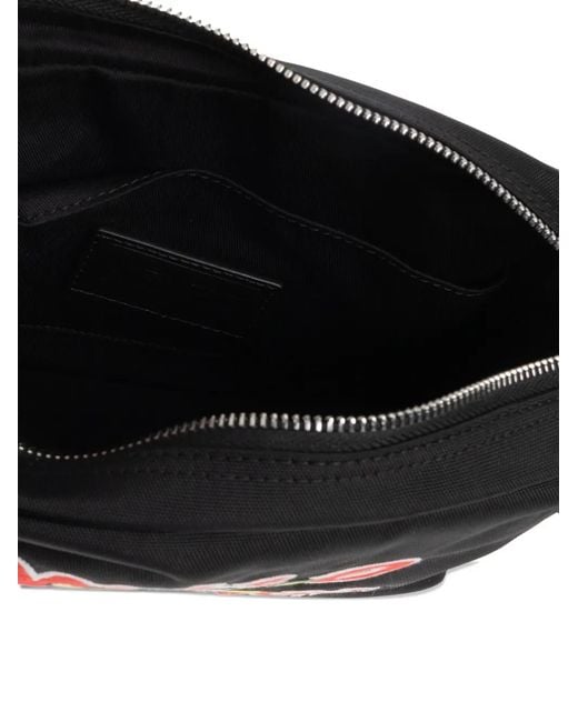 KENZO Black Varsity Crossbody Bag for men