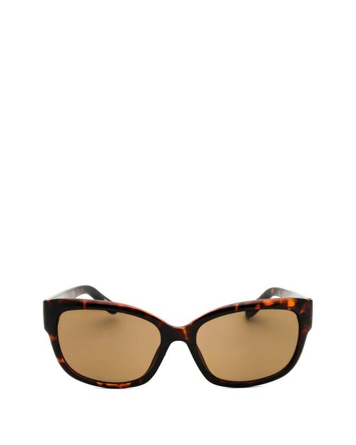 Nautica Brown Tortoiseshell-Effect Rectangle-Frame Sunglasses