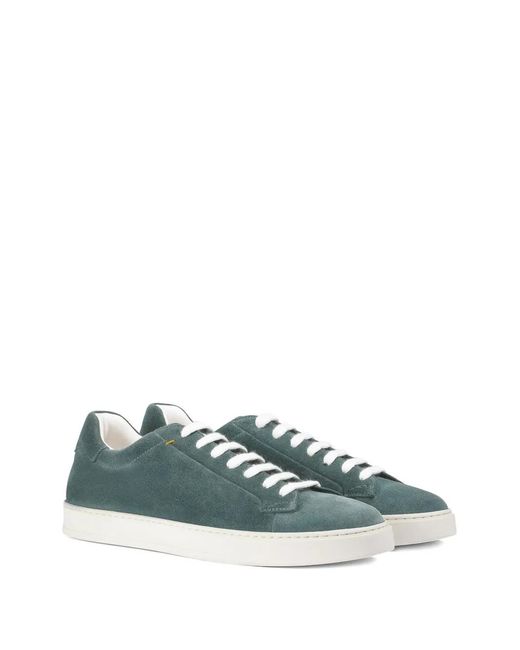 Doucal's Green Suede Sneakers for men