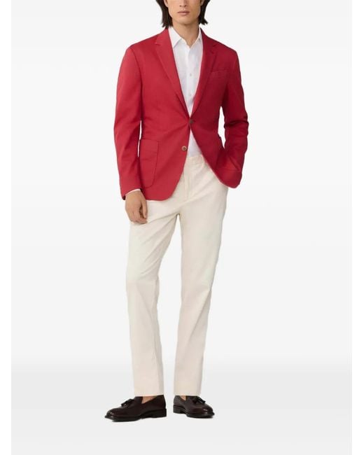 Hackett Red Single-Breasted Blazer for men