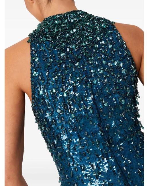 Robe Ornée De Sequins À Coupe Longue Jenny Packham en coloris Blue