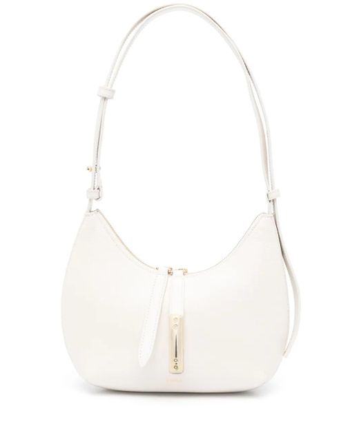 Furla White Goccia Schultertasche