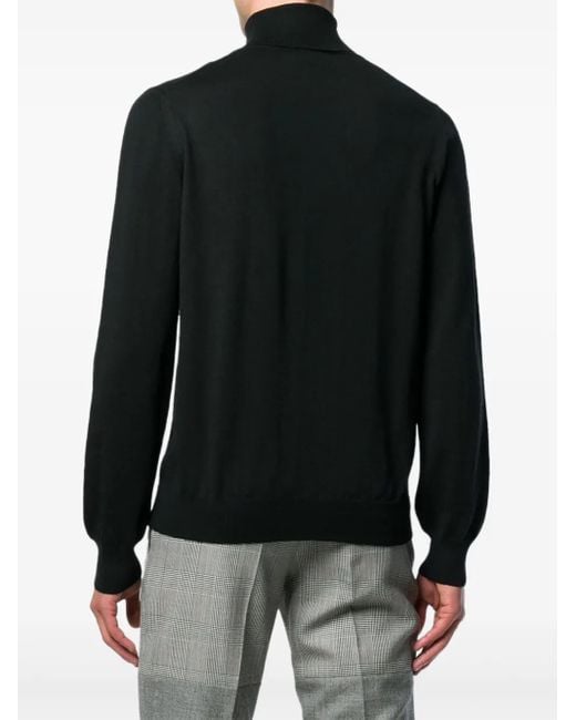 Barba Napoli Black Roll-Neck Sweater for men