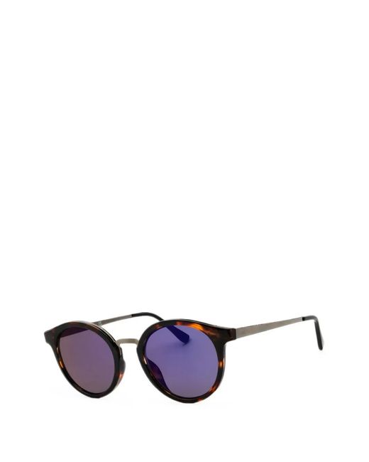 Guess Blue Tortoiseshell-Effect Round-Frame Sunglasses