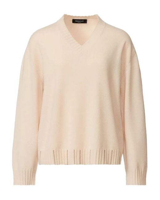Fabiana Filippi Natural V-Neck Jumper