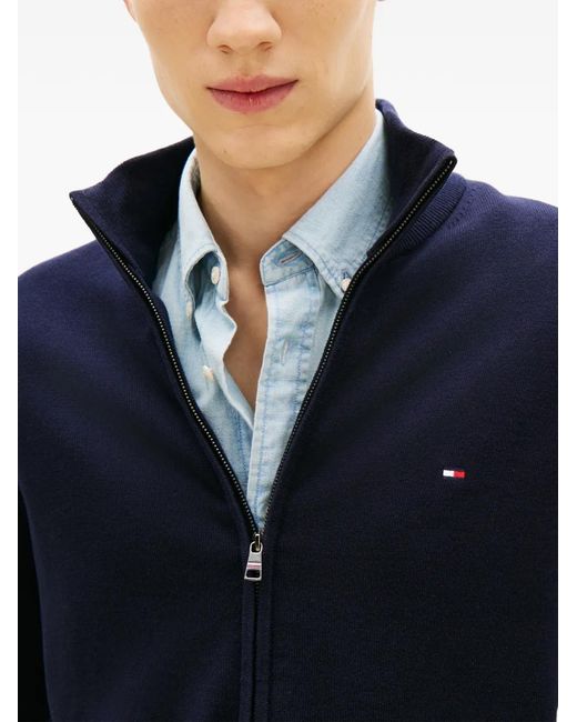 Tommy Hilfiger Blue Zip Cardigan for men