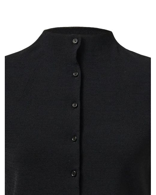 Amomento Vest Met Kapmouwen En Knopen in het Black