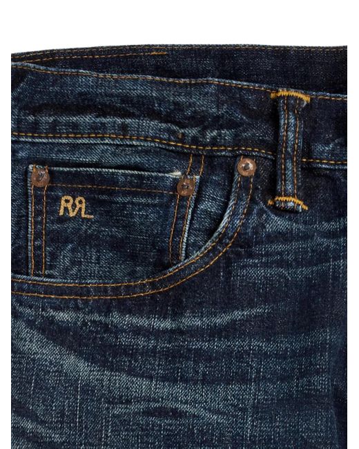 RRL Blue High Slim Jeans for men