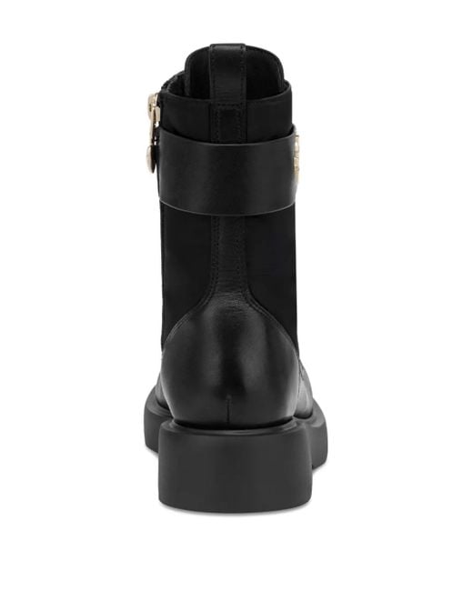 Love Moschino Black Lace-Up Boots