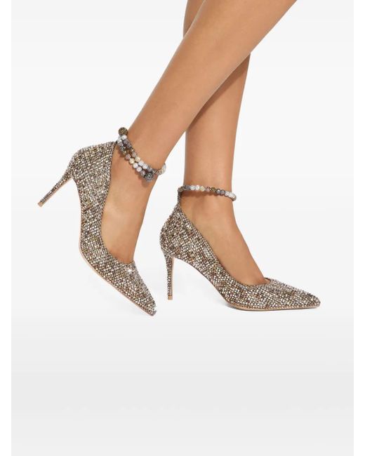 Kurt Geiger Metallic Belgravia Pumps mit Kristallen