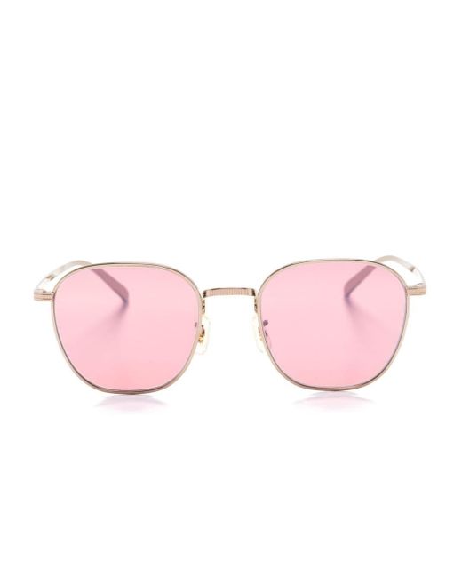 Oliver Peoples Pink Rynn Sonnenbrille mit rundem Gestell