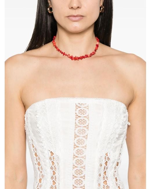 Charo Ruiz Lathie Bustier Top in het White