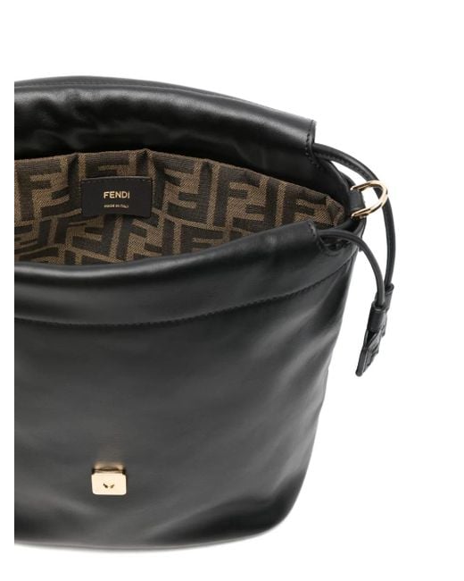 Fendi Black Rucksack Aus Leder