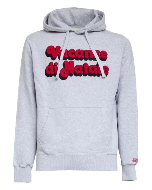 Mc2 Saint Barth Tribeca Hoodie mit Buchstaben-Patch in Gray für Herren