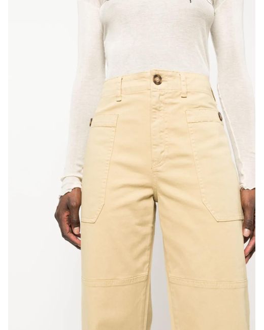 FRAME Natural Straight-Leg Utility Trousers