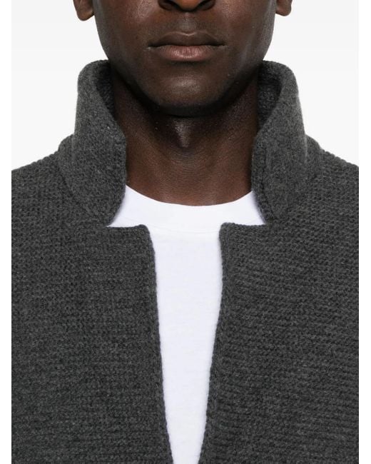 Altea Black Patch-Pocket Buttoned Cardigan for men