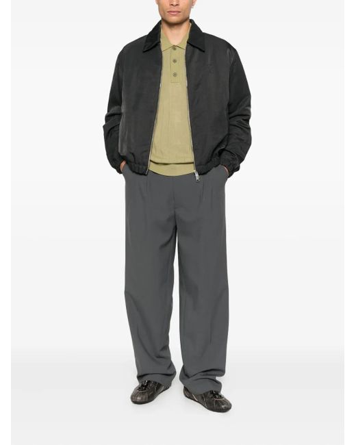 AMI Black Zip-Up Jacket for men