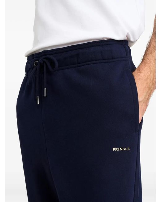 Pringle of Scotland Blue Drawstring Track Pants for men