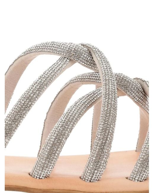 Kima Metallic Crystal-Embellished Sandals