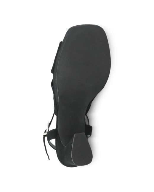Ash Black Knotted Suede Sandals