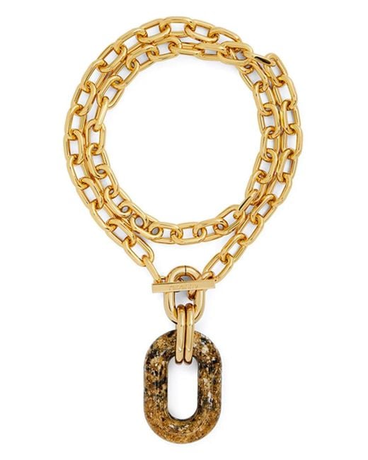 Collar de cadena Gold XL Rabanne de color Metallic
