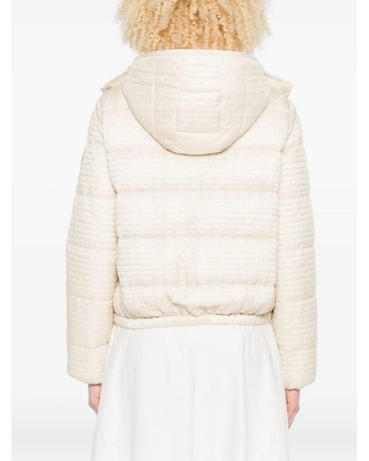 Moncler Natural Hooded Quilted Jacket
