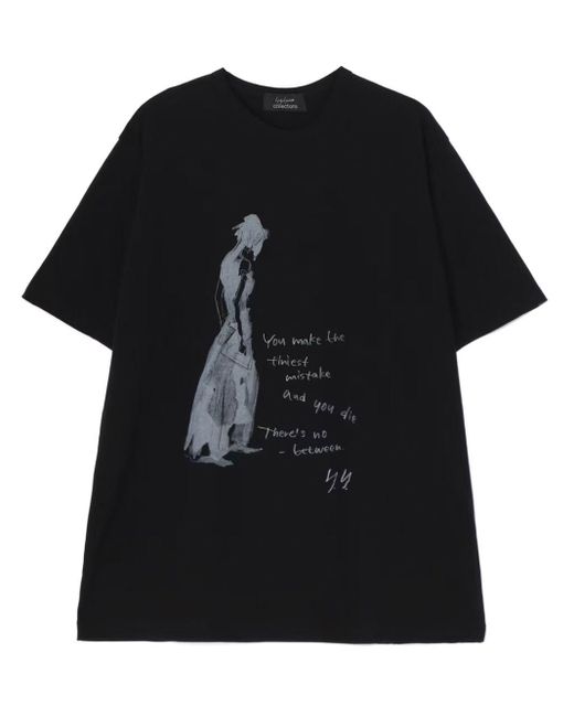 Camiseta con estampado gráfico Yohji Yamamoto de color Black