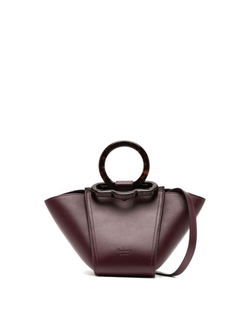 Mulberry Purple Rider Leather Tote Bag