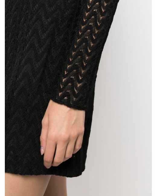Missoni Mini-jurk Met Zigzag Patroon in het Black
