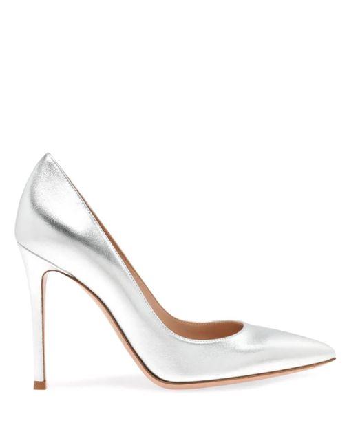 Gianvito Rossi White 105Mm Gianvito Pumps