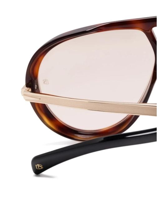 David Beckham Brown Pilot-Frame Sunglasses for men