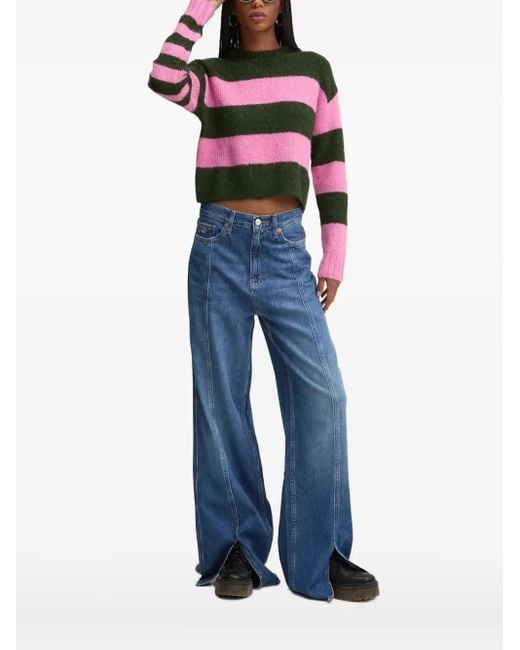 Desigual Blue Striped Sweater