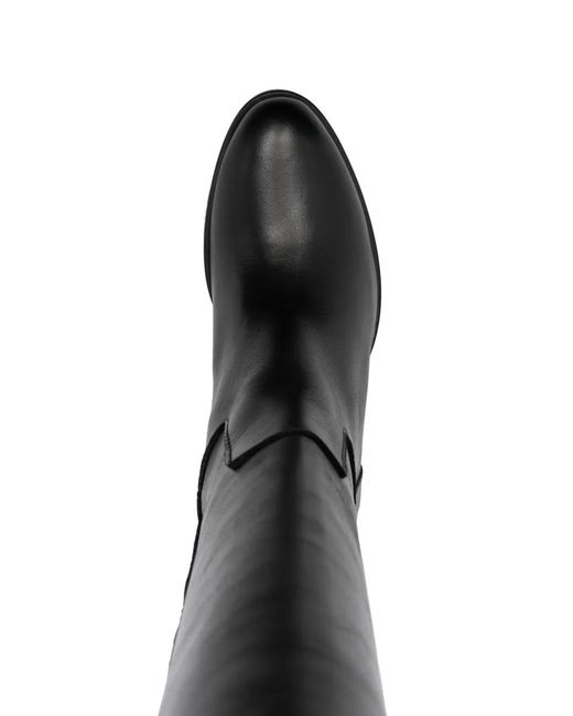 Via Roma 15 Black Venice Leather Knee-High Boots