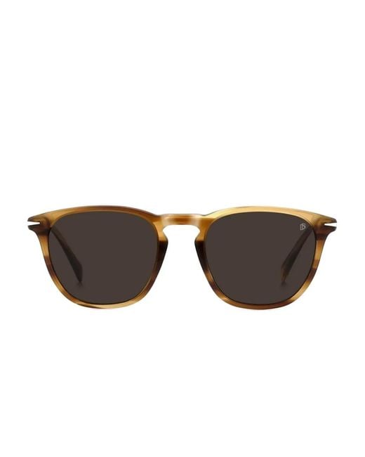 David Beckham Brown Square-Frame Sunglasses for men