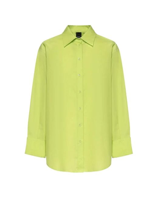 Pinko Yellow Cotton Poplin Shirt