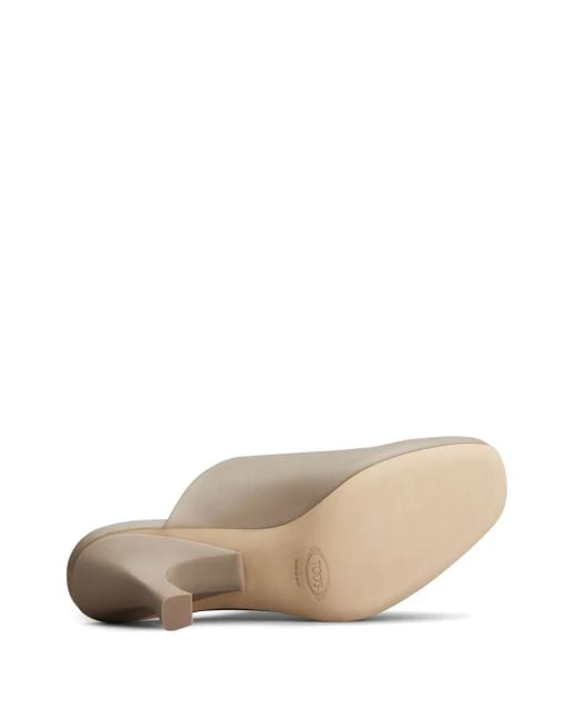 Tod's Brown 65Mm Leather Mules